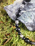 Bracelet Tourmaline noir 6 mm / 4mm