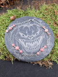 Bracelet cheville Rhodonite 6mm / 4mm