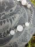 Bracelet cheville Quartz rose 6mm / 4 mm