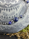 Bracelet cheville Lapis Lazuli 6mm / 4mm