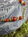 Bracelet Jaspe rouge 6mm / 4mm