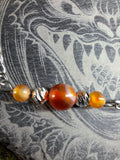 Bracelet cheville Cornaline 6mm / 4mm