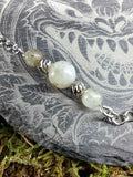 Bracelet cheville Labradorite 6mm / 4mm