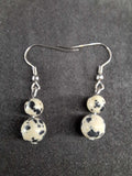 Boucles d'oreilles Jaspe Dalmatien
