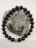Bracelet Onyx ( Agate noir ) 8 mm