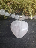 Collier Quartz rose 6mm / 4mm