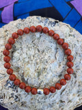 Bracelet Jaspe rouge 6 mm